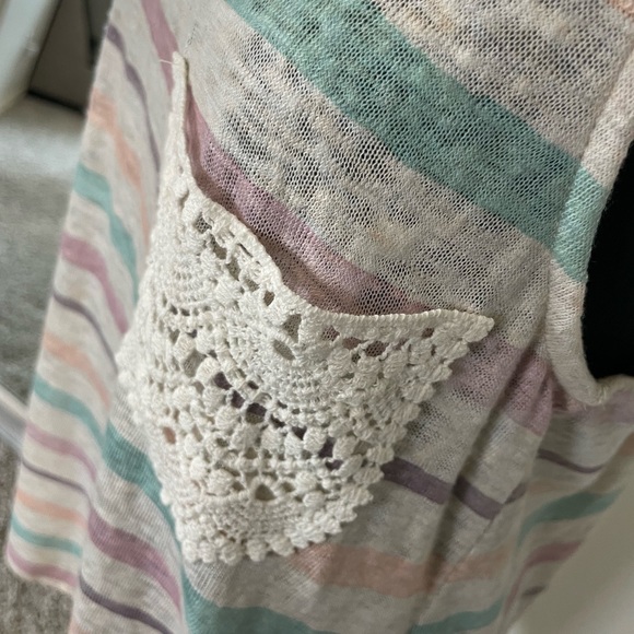 NWOT. Colorful striped tunic tank top. Large. - Picture 3 of 3